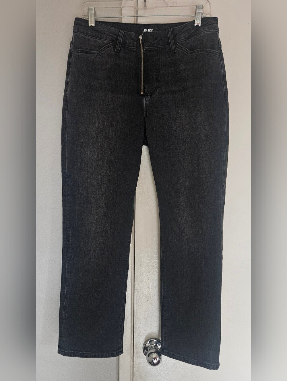 PAIGE Distressed Black Jeans